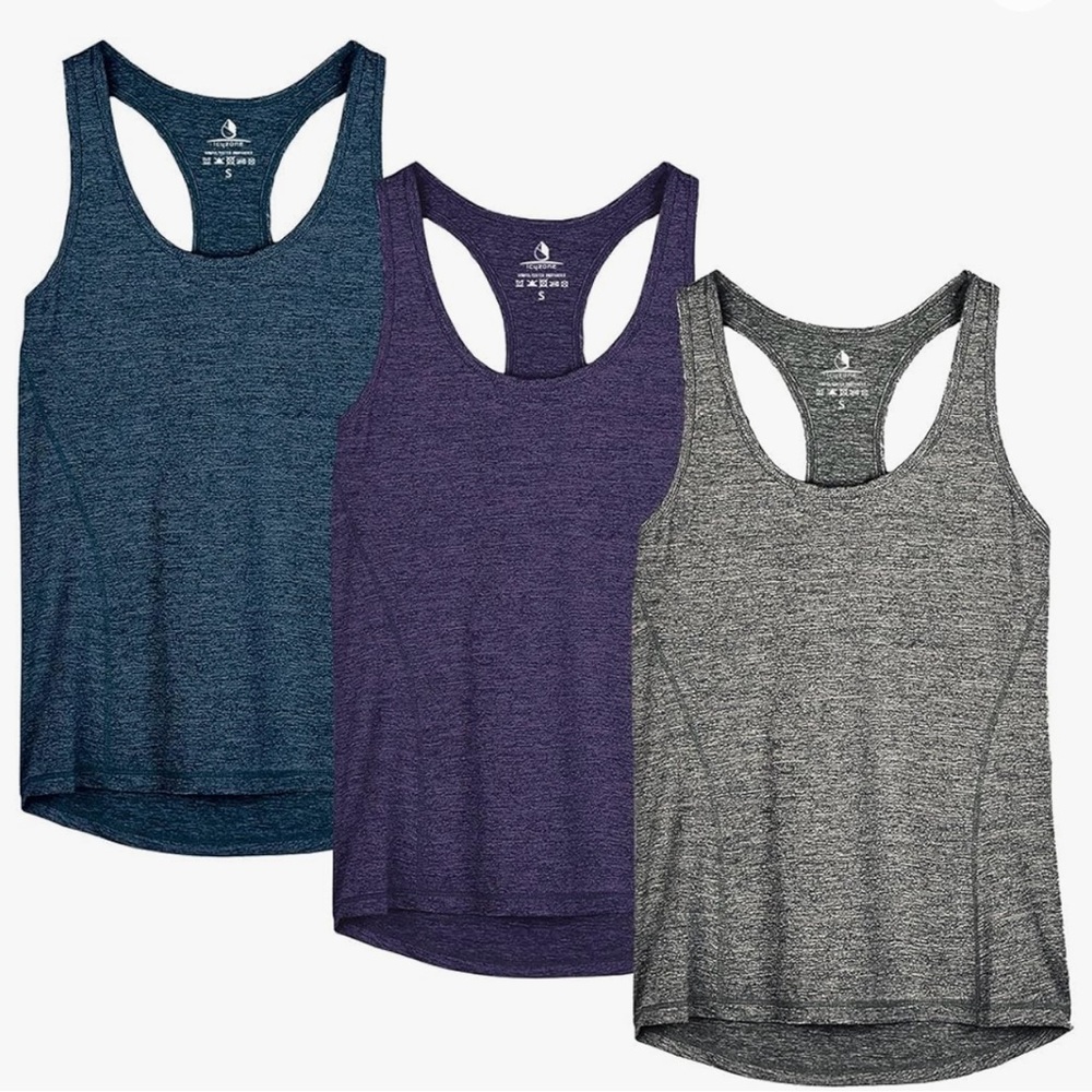 LOT OF 3 Athletic Racerback Tank Tops for Gym Workout Size XXL